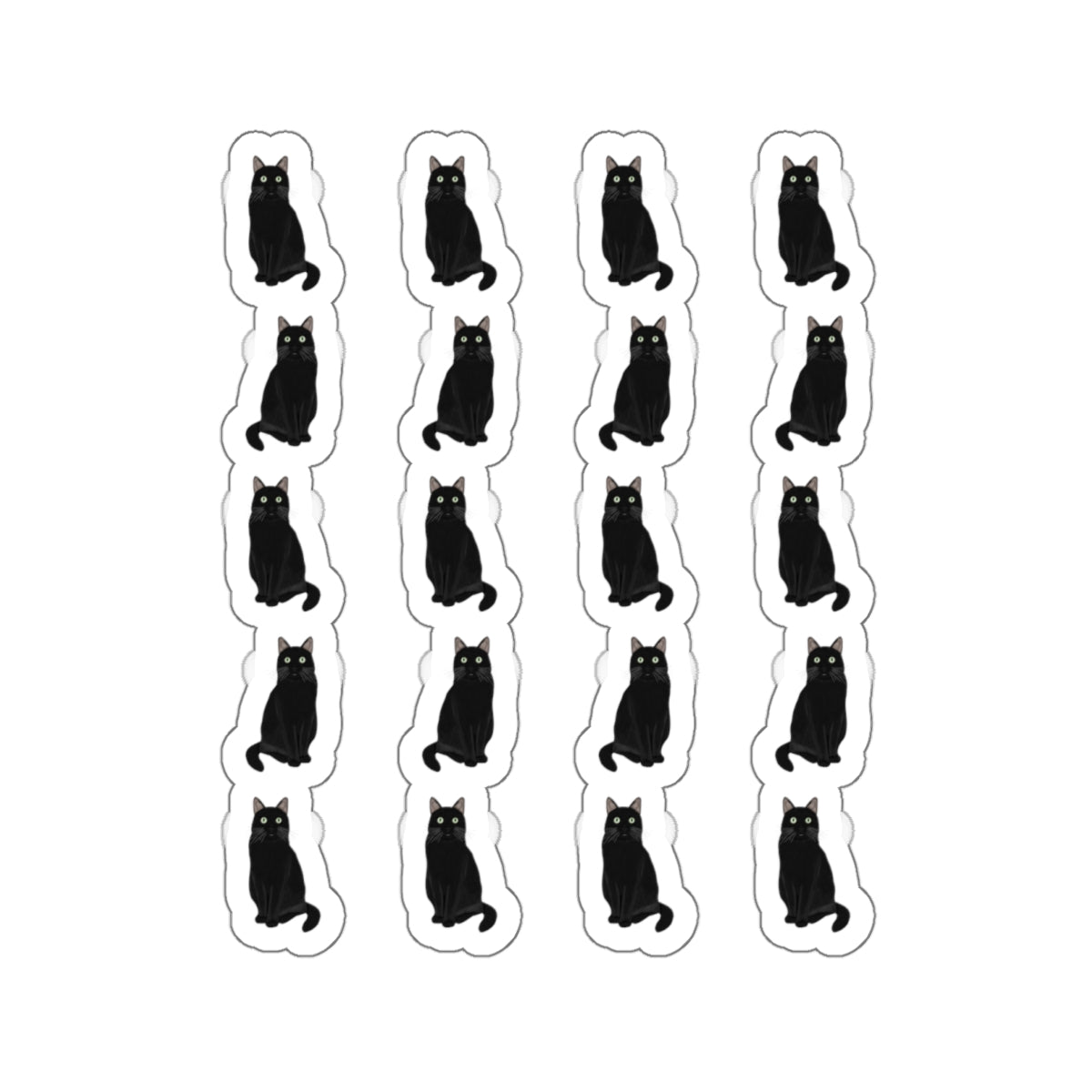 Little Black Cats Cat Lover Sticker