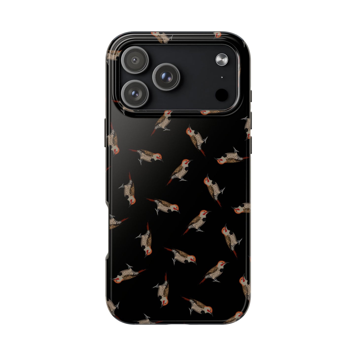 Northern Flicker iPhone Case Black – Premium Tough Phone Cover for Bird Lovers