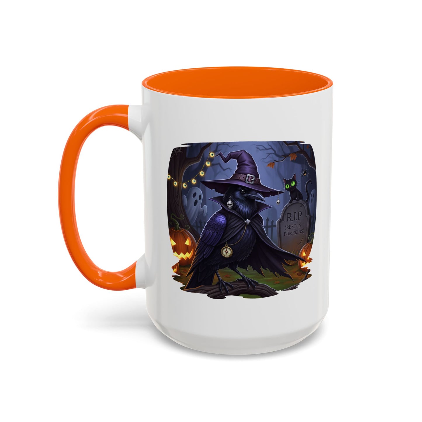 Black Crow Halloween Bird Mug - Perfect Bird Lover Gift for Spooky Season