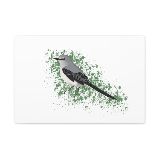 mockingbird bird canvas gallery wrap