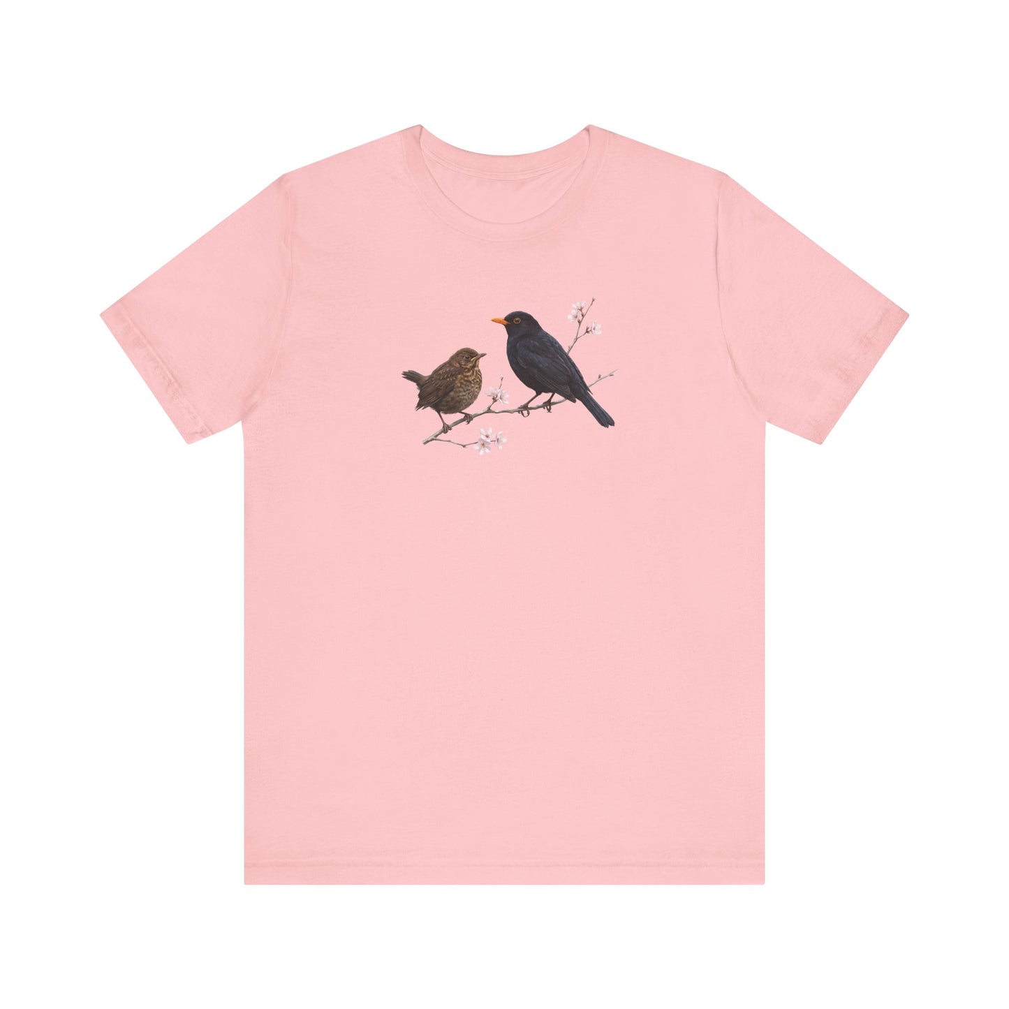 Blackbird & Fledgling T-Shirt | Spring Blossoms Unisex Graphic Tee