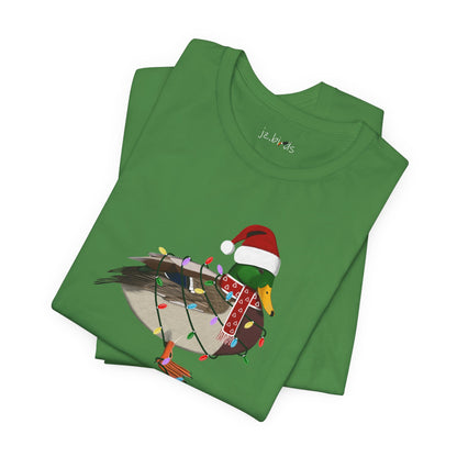 Mallard with Fairy Lights Christmas Bird T-Shirt