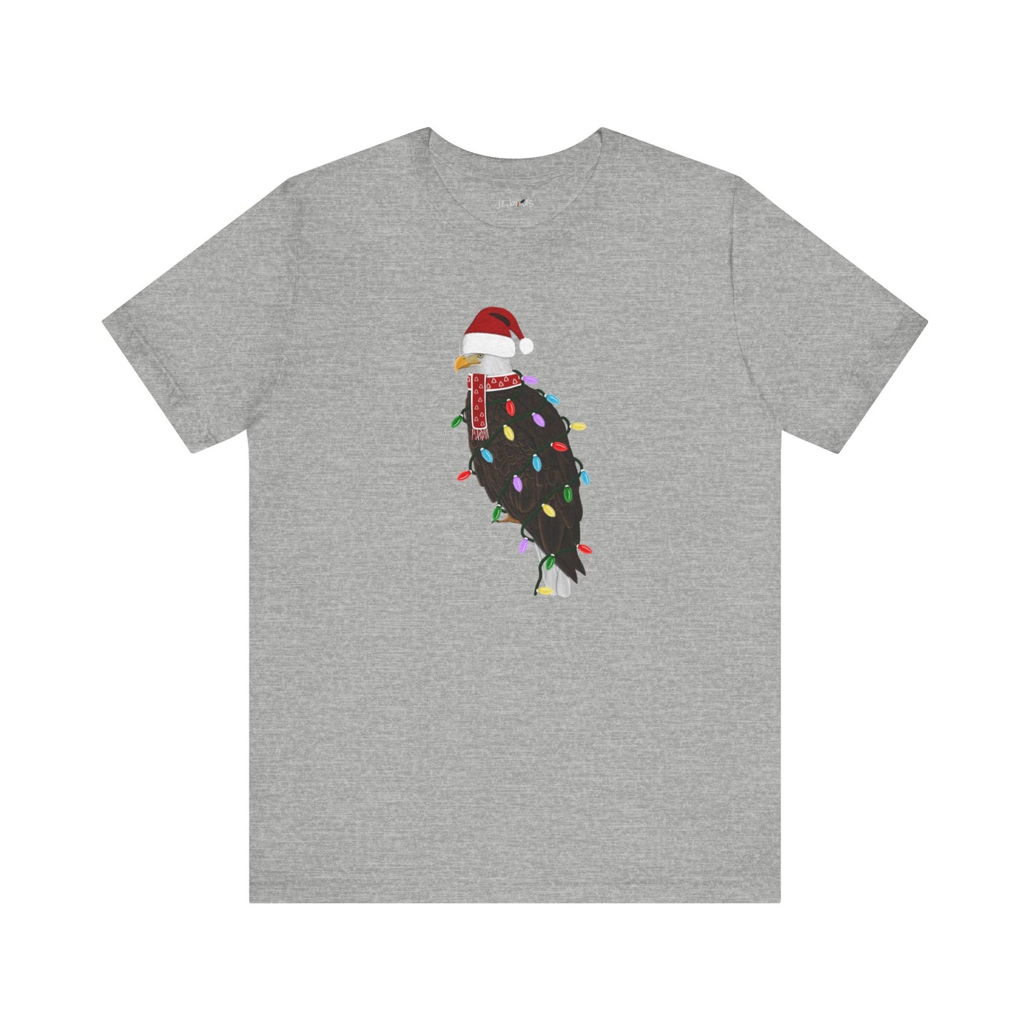 Bald Eagle with Fairy Lights Christmas Bird T-Shirt