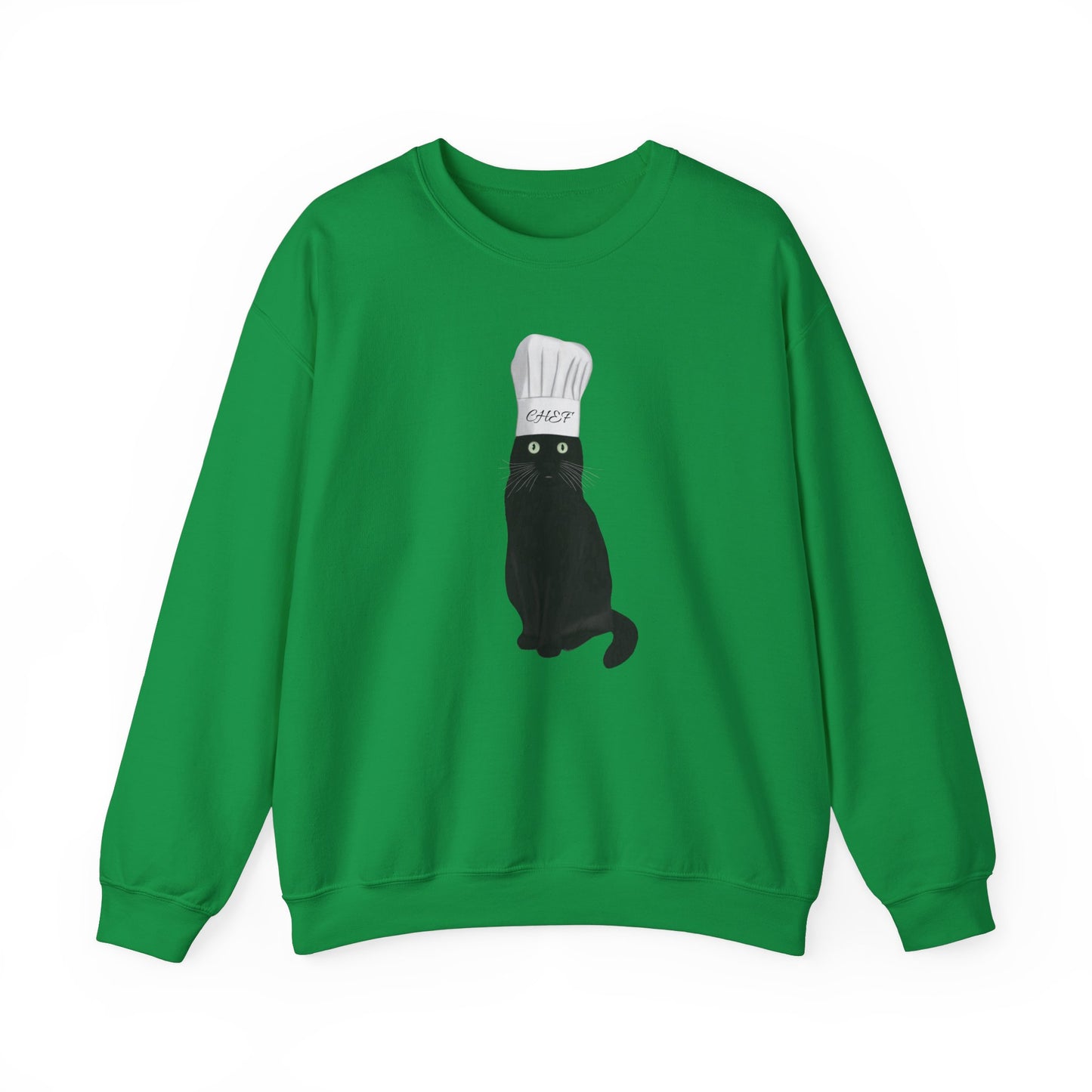 Black Cat Kitchen Chef Cat Lover Sweatshirt