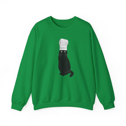 Black Cat Kitchen Chef Cat Lover Sweatshirt