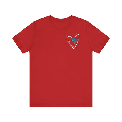 Eisvogel Vogel T-Shirt mit Herz für Vogelfreunde