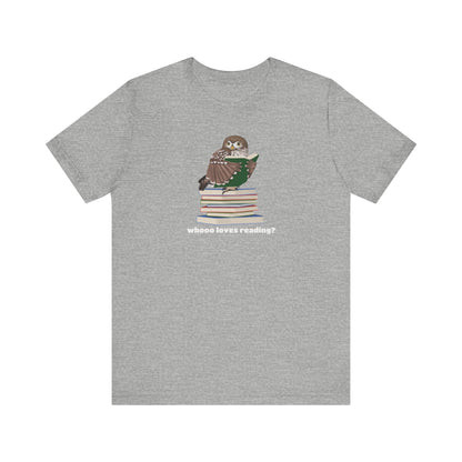 Whooo Loves Reading Owl Teacher Shirt – Cute Librarian & Book Lover Tee