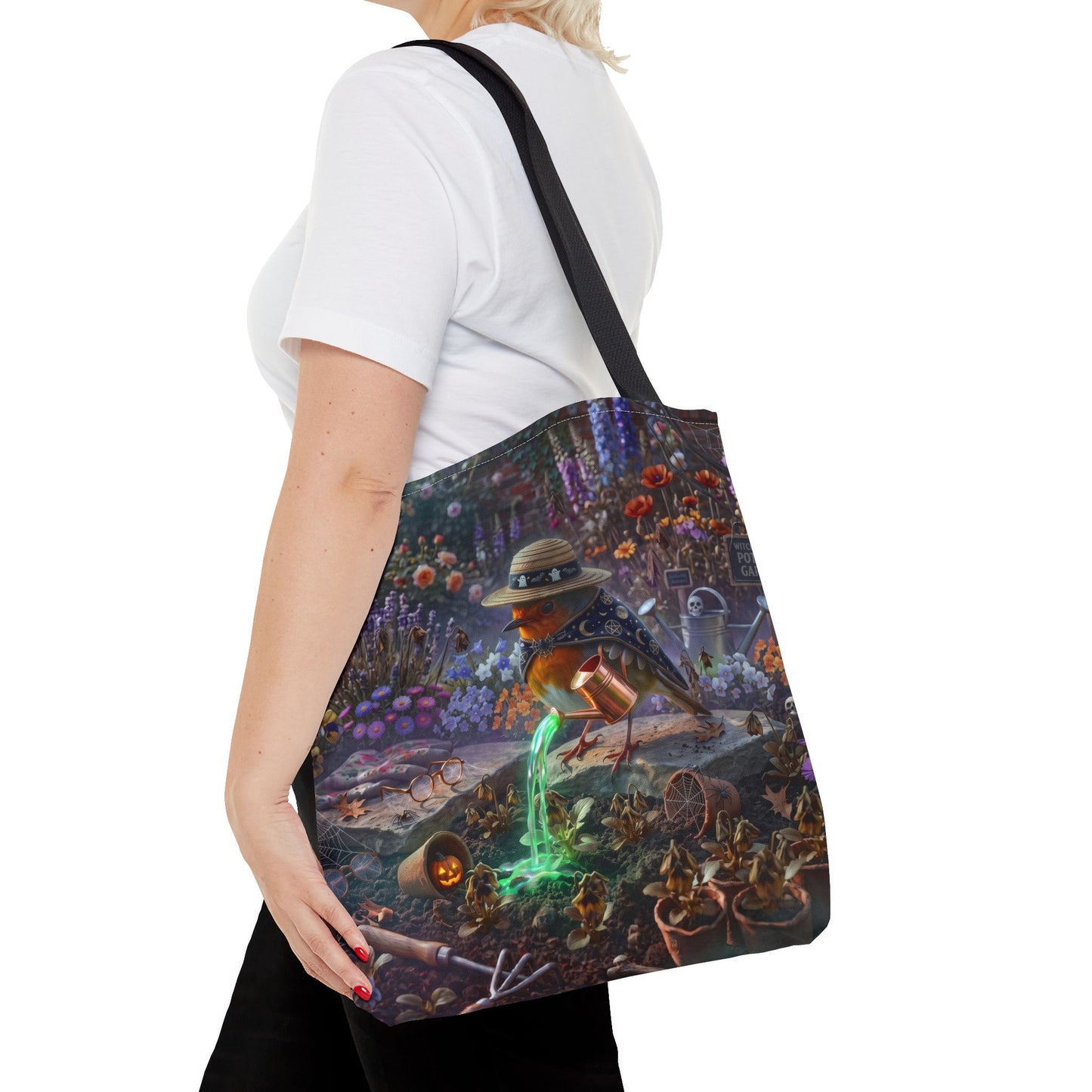 Robin Rosi Halloween Magic Potion Tote Bag for Spooky Season and Cozy Fall Lovers