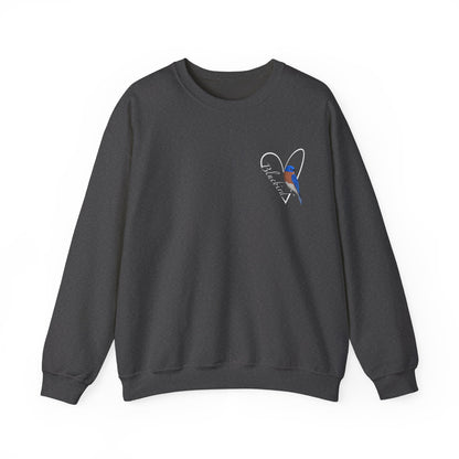 Bluebird Heart Birdlover Biologist Bird Sweatshirt