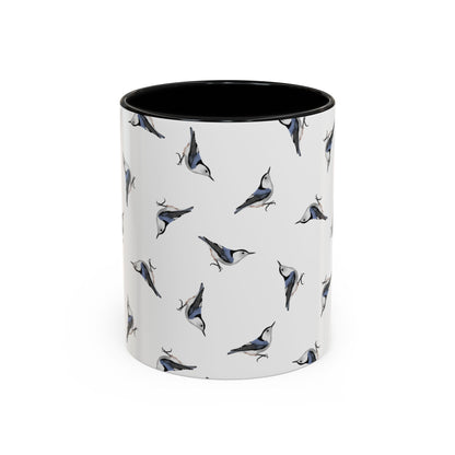 Nuthatch and Tern Mug in Light Blue