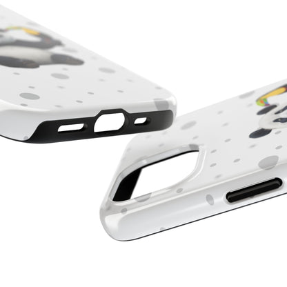 Cute Panda Bear with a Toucan Animal iPhone Case - Dual-Layer PC/TPU Protective Cover for iPhone