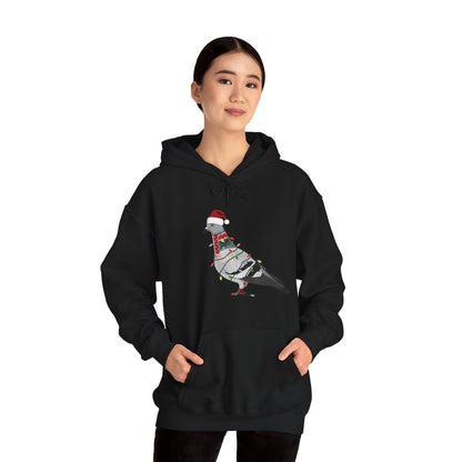 Pigeon with Fairy Lights Christmas Bird Hoodie