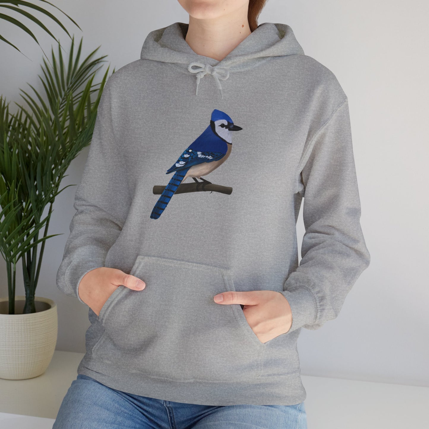 Blue Jay Bird Birdwatching Birder Hoodie