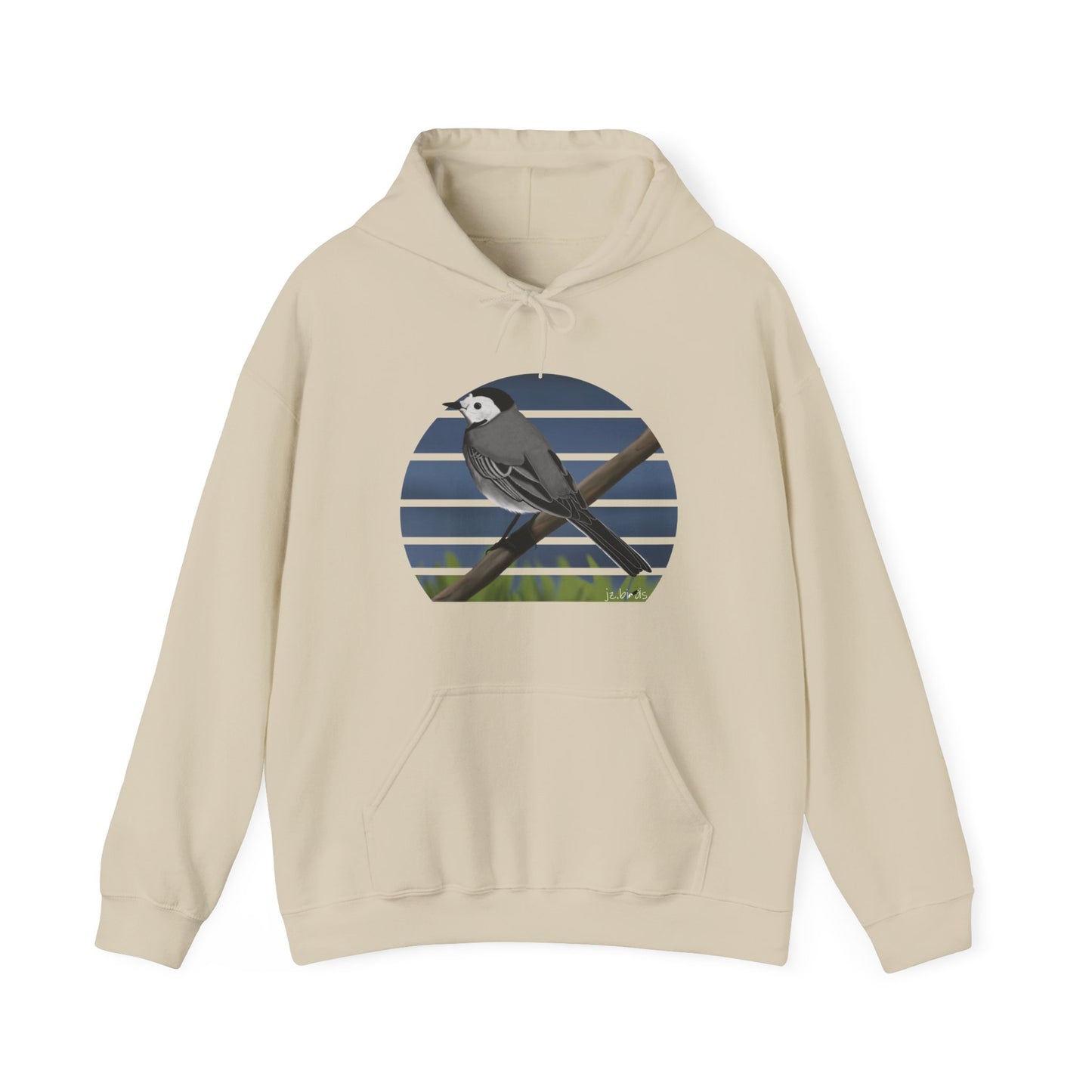 White Wagtail Bird Hoodie