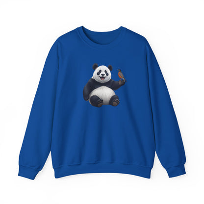 Panda Bear with an American Robin Sweatshirt Bird & Animal Lover