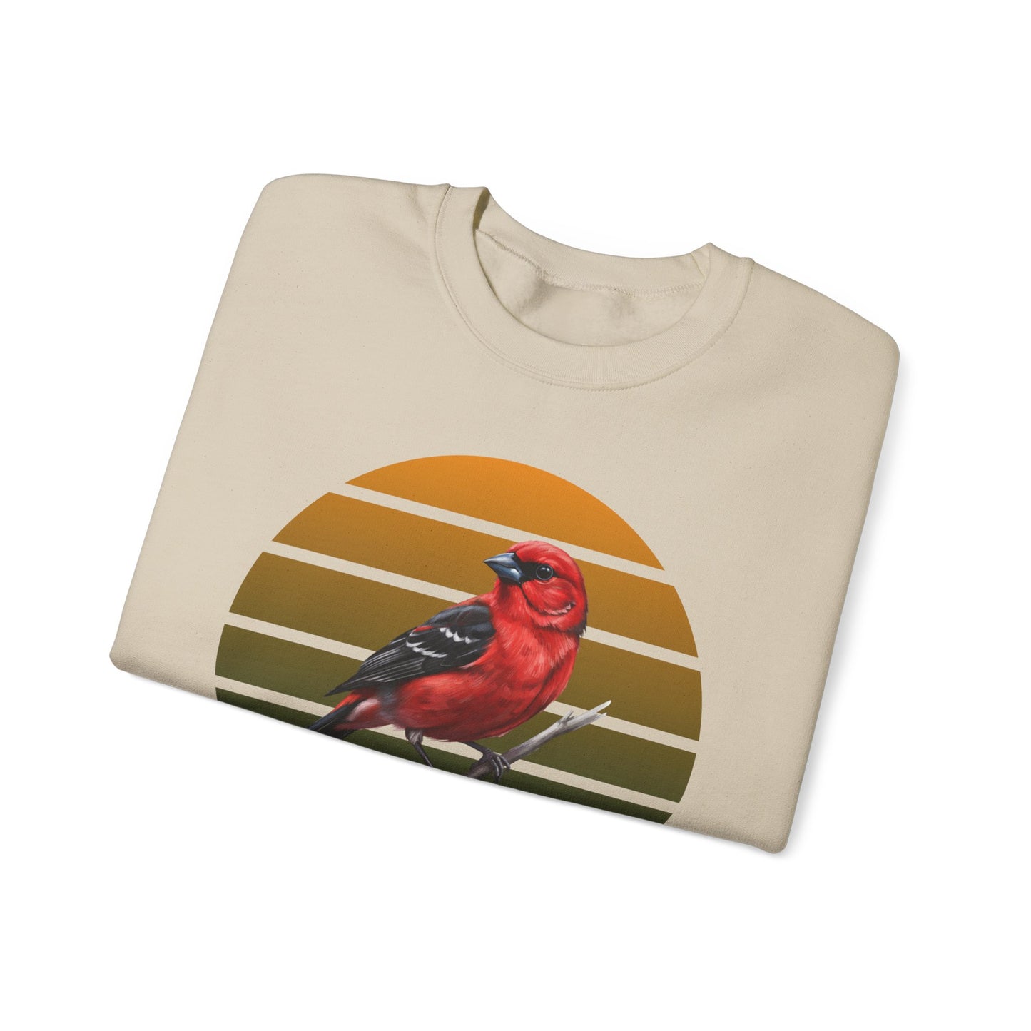Scarlet Tanager Sweatshirt | Bird Watcher Crewneck | Unisex Songbird Gift for Bird Lovers
