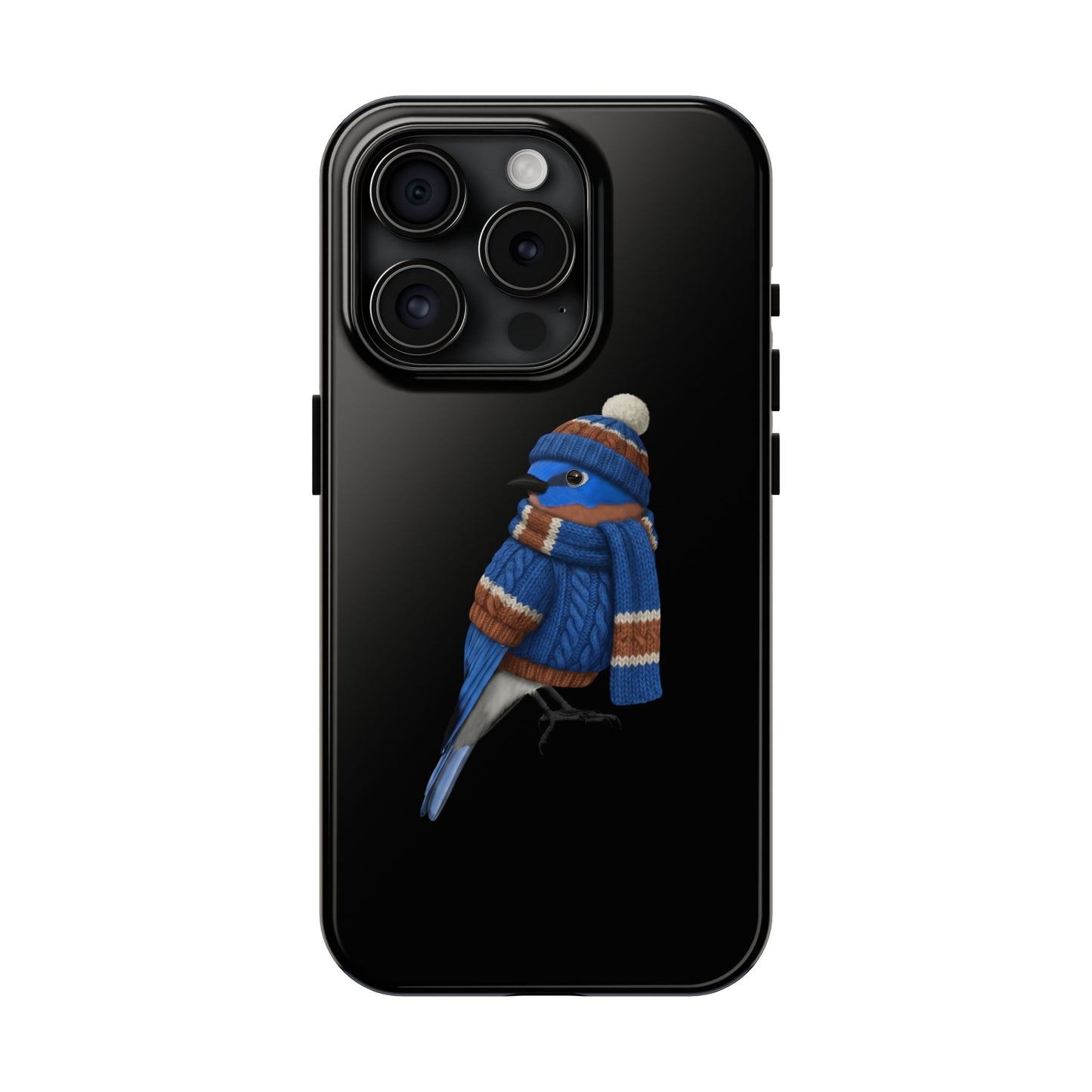 鳥のアートが描かれたブルーバードの二層式iPhoneケース – 鳥類学者や鳥好きの方へのプレゼントに最適