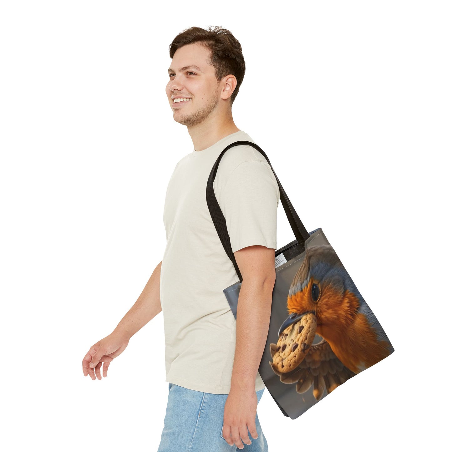 Robin Rosi Chocolate Cookie Tote Bag for Cozy Aesthetic Fans and Bird Lovers