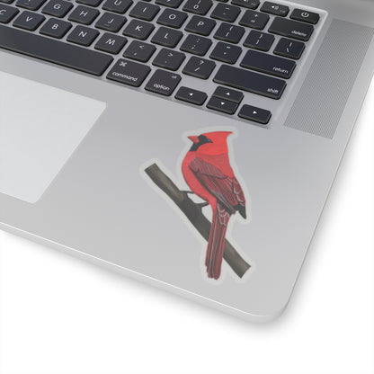 Northern Cardinal Bird Kiss-Cut Sticker