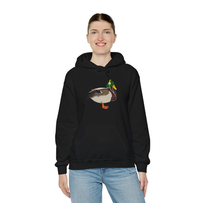 Mallard with Music Headphones Bird Birdwatching Birdlover Hoodie