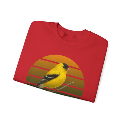 American Goldfinch Sweatshirt | Unisex Bird Lover Pullover | Wildlife Birder Gift | Songbird Crewneck