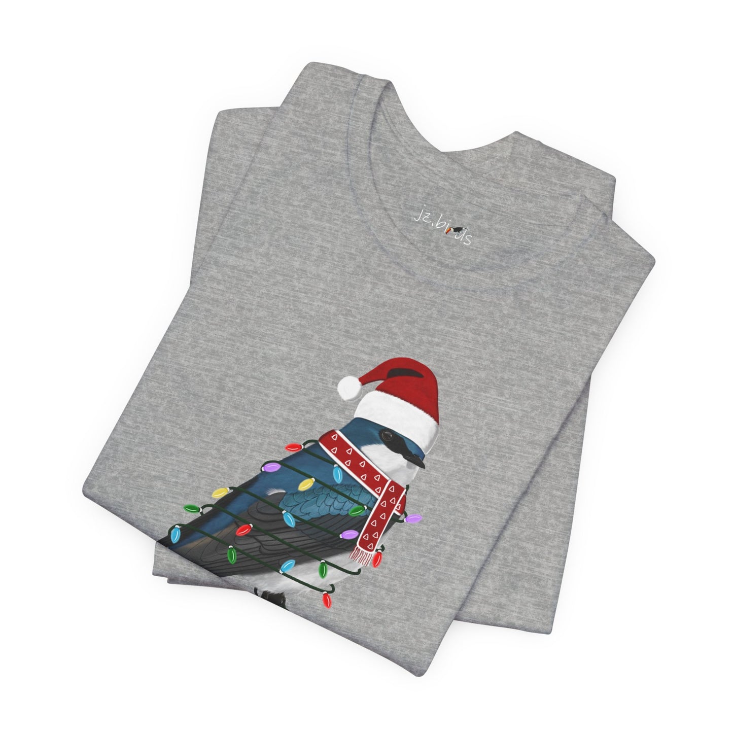 Tree Swallow with Fairy Lights Christmas Bird T-Shirt