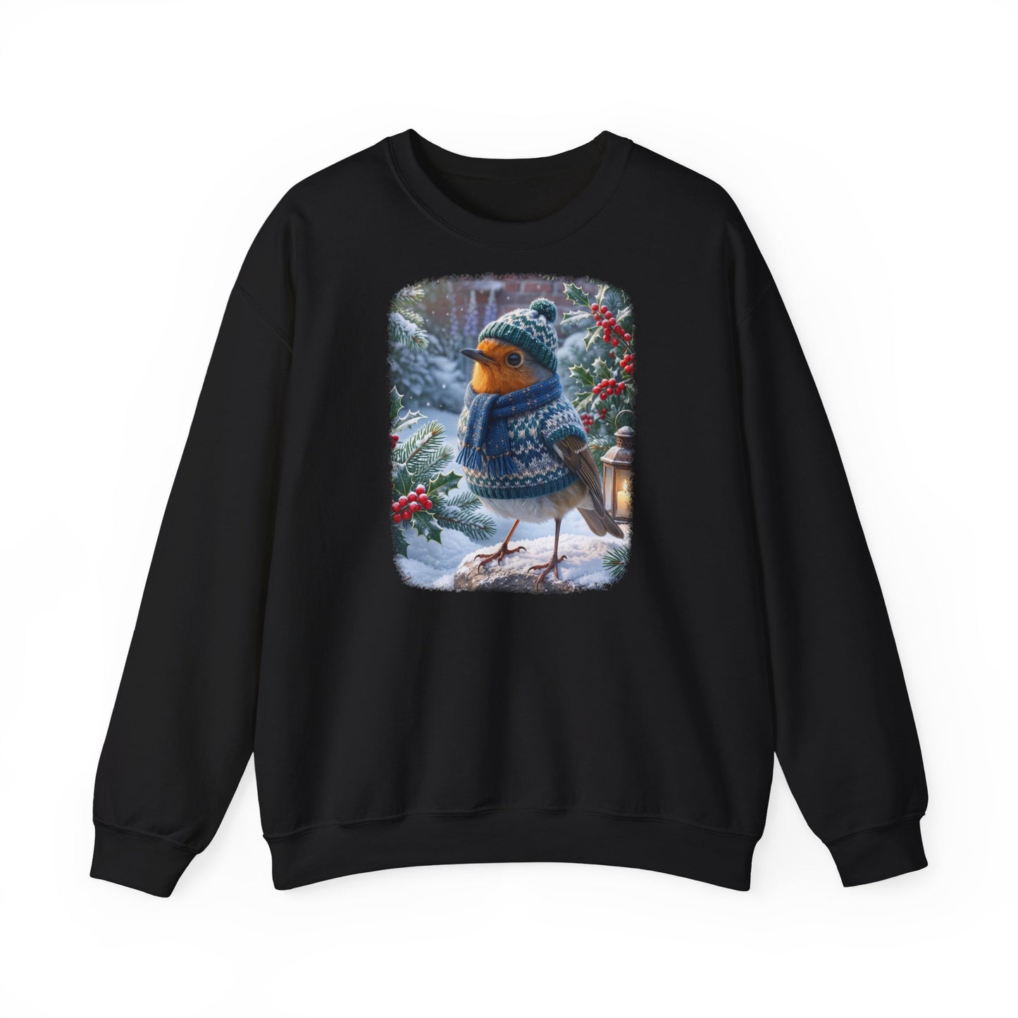 Premium Sweatshirt Rosi Rotkehlchen im kuschelinge Winter-Outfit