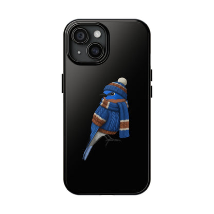 鳥のアートが描かれたブルーバードの二層式iPhoneケース – 鳥類学者や鳥好きの方へのプレゼントに最適