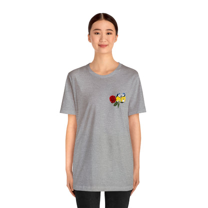 Blue Titmice on Rose Valentine's Day Tee - jz.birds