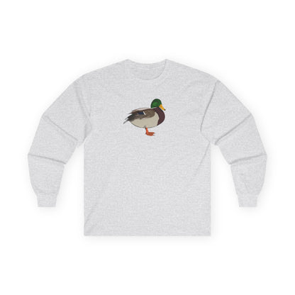 Mallard Birding & Birdwatching Bird Cotton Long Sleeve T-Shirt