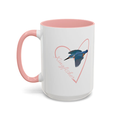 Kingfisher Mug Bird with Heart for Bird Lovers