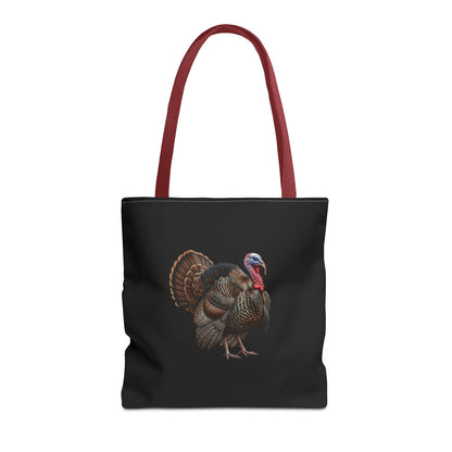 Thanksgiving Turkey Tote Bag | Wild Turkey on Black | Autumn Farmers Market Bag