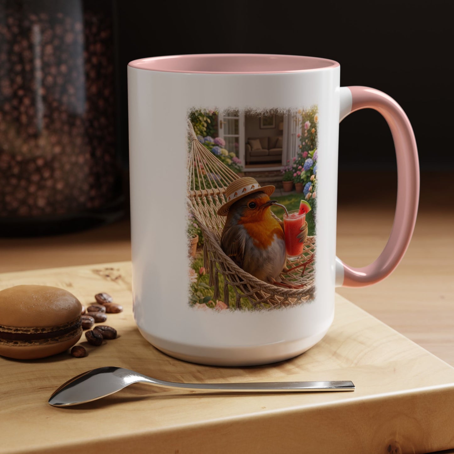 Robin Rosi Hammock and Smoothie Mug for Bird Lovers