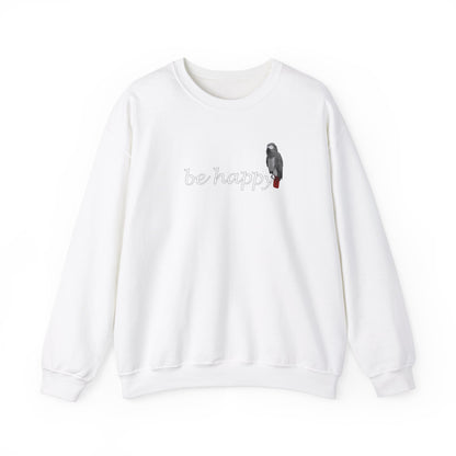 Grey Parrot Be Happy Bird Birding & Birdwatching Sweatshirt