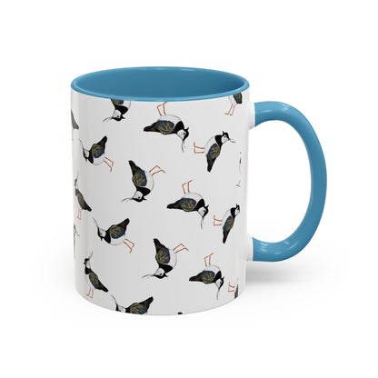 Kiebitz Tasse mit Streumuster | Vogelmotiv Kaffeebecher für Vogelbeobachter & Naturfreunde