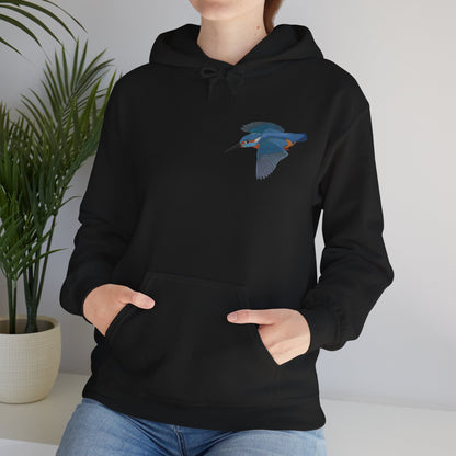 Eisvogel Vogel Hoodie - Kapuzenpullover für Vogelbeobachter & Naturliebhaber mit Vogelmotiv