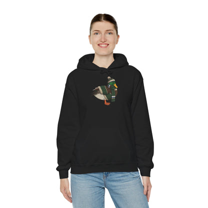 Ente mit Strickmütze Hoodie - Vogel Kapuzenpullover für Vogelbeobachter & Naturliebhaber mit Vogelmotiv