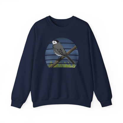 White Wagtail Birdlover Ornithologist Bird Sweatshirt