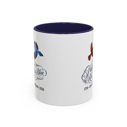 Cardinal & Blue Jay America 250 Mug | Red, White & Blue Ceramic Cup