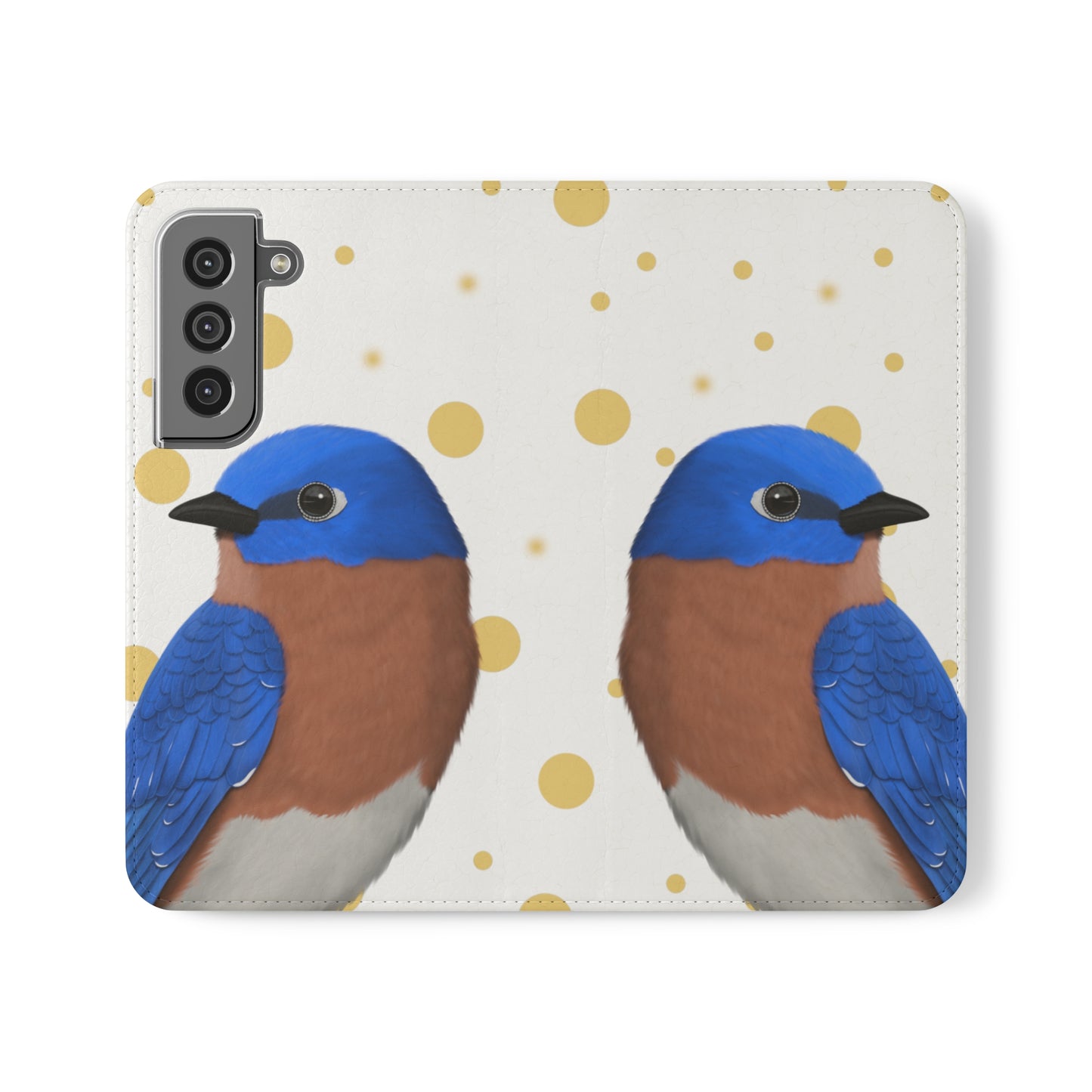 Bluebird Bird Art Phone Flip Case