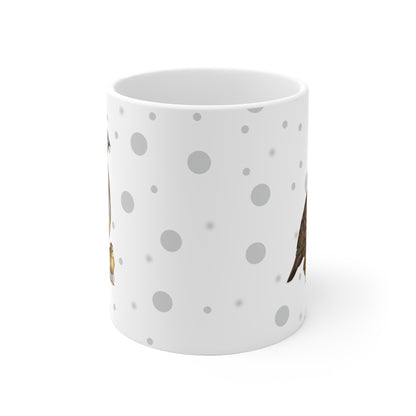 Rebhuhn Vogel des Jahres 2026 Vogelmotiv Tasse Punkte Grau