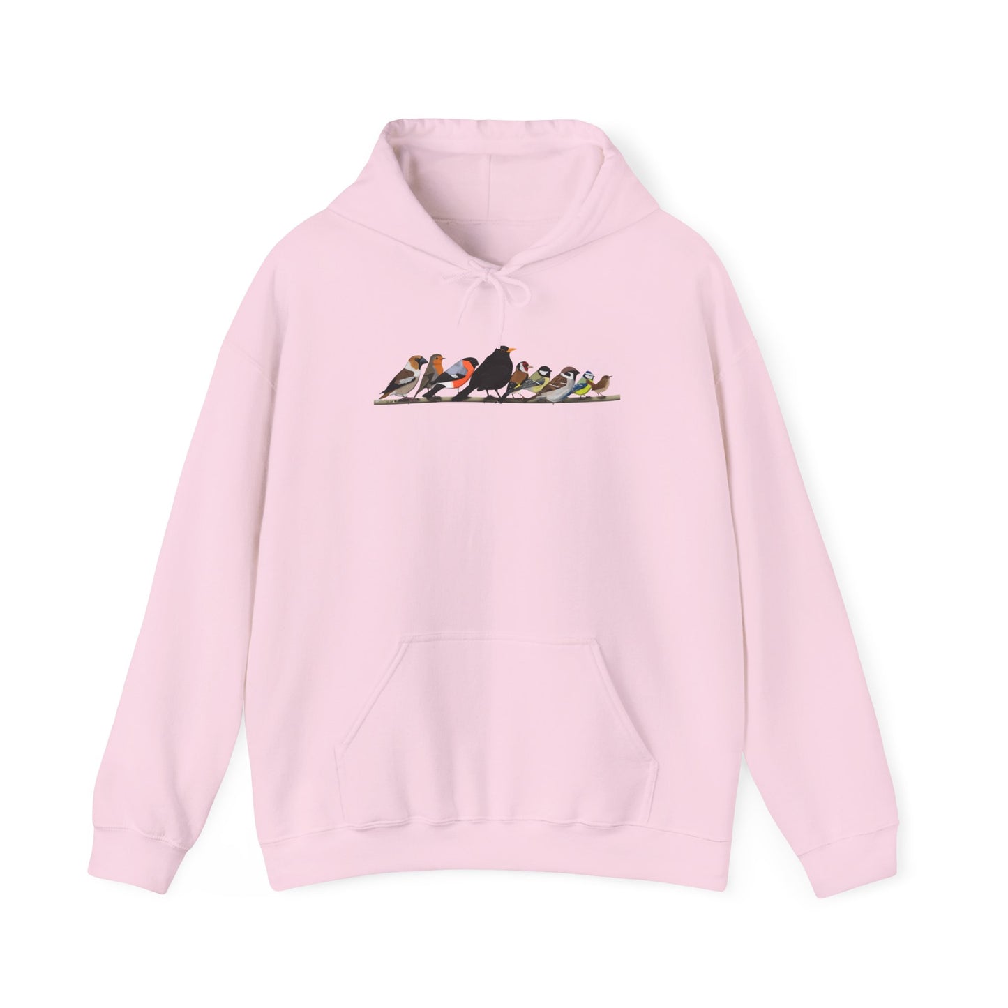 Vögel auf einem Ast Hoodie - Amsel Rotkehlchen Kohlmeise Stieglitz Kapuzenpullover für Vogelbeobachter & Naturliebhaber