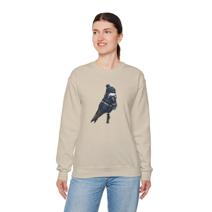 Tree Swallow Winter Sweatshirt | Bird Watcher Crewneck | Unisex Songbirds Wearing Knit Gift for Bird Lovers