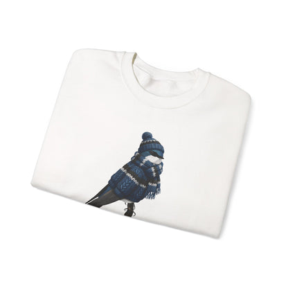 Tree Swallow Winter Sweatshirt | Bird Watcher Crewneck | Unisex Songbirds Wearing Knit Gift for Bird Lovers