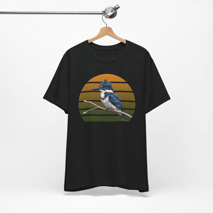 Belted Kingfisher Premium T-Shirt | Unique Birdwatcher & Birder Gift by jz.birds