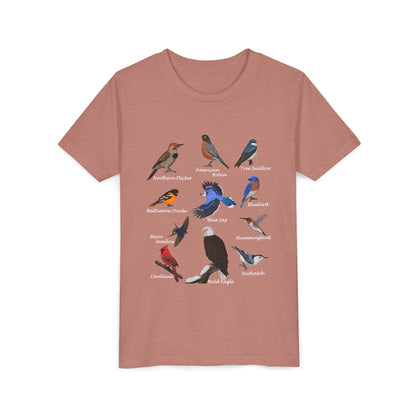 Bald Eagle Blue Jay Cardinal Oriole Hummingbird Birding & Birdwatching Bird Youth T-Shirt