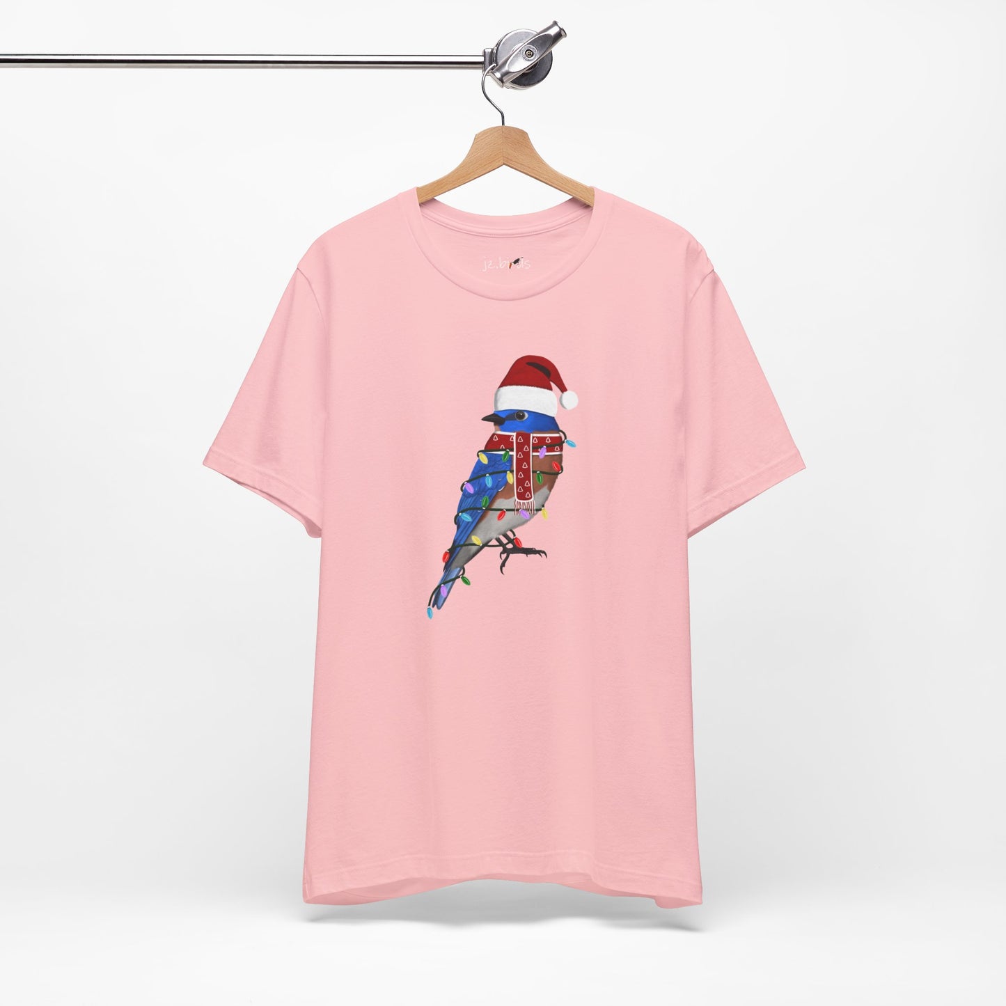 Bluebird with Fairy Lights Christmas Bird T-Shirt