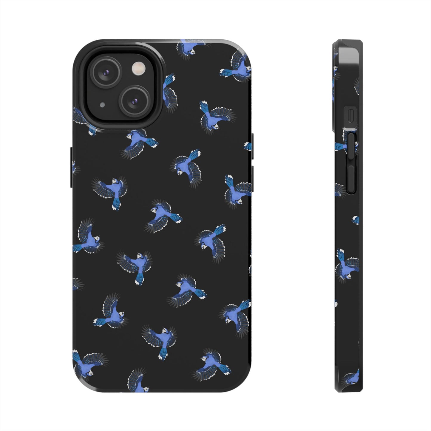 Blue Jay iPhone Case Black – Premium Tough Phone Cover for Bird Lovers