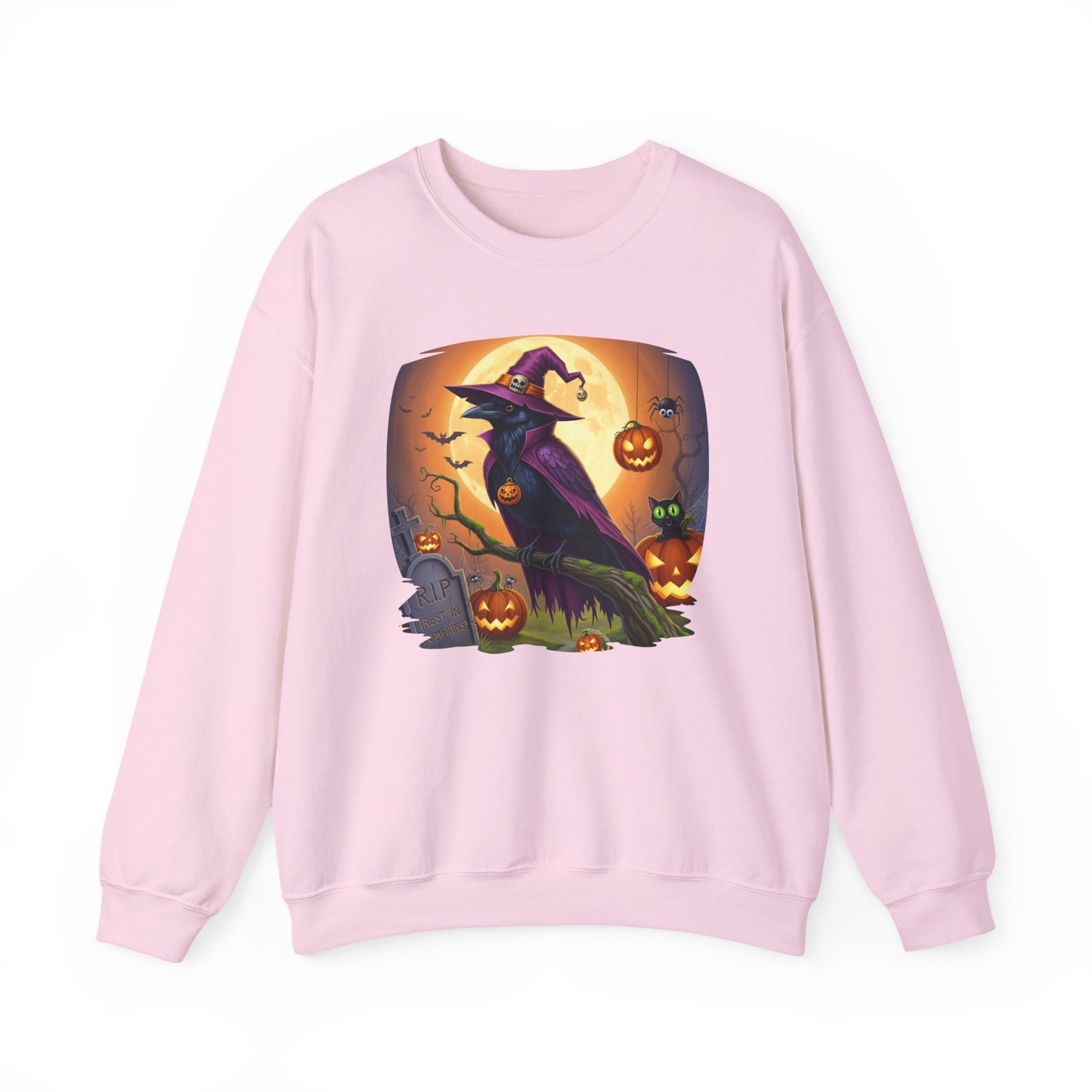 Raven Crow Halloween Bird Sweatshirt - Spooky Halloween Costume for Bird Lovers