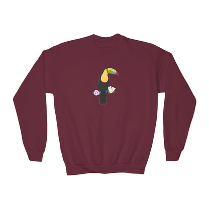 Keel Billed Toucan Bird Birdwatching Youth Crewneck Sweatshirt